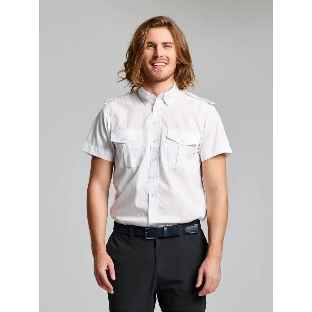 ✨Sean John Men's White Short Sleeve Solid Linen Sz XL Shirt✨